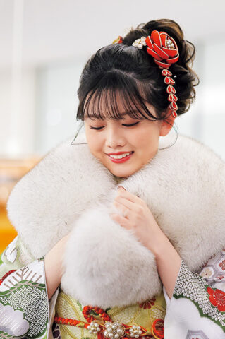 振袖とショール